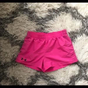 Youth under armor pink athletic shorts